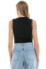 Sweater Tank (Black, Ivory)