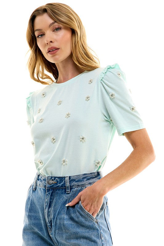 Flower Pearl Tee