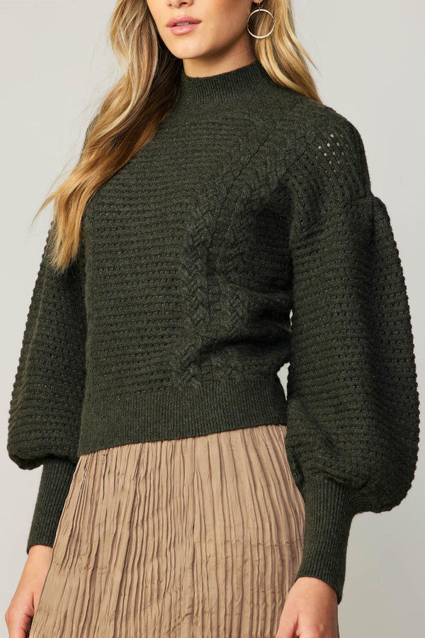 Turtle Neck Drop Shoulder Sweater