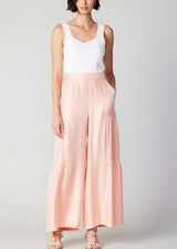 Apricot Tiered Wide Leg Pants