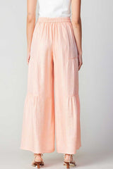 Apricot Tiered Wide Leg Pants