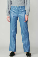 Tranquil Blue PU Material Pant