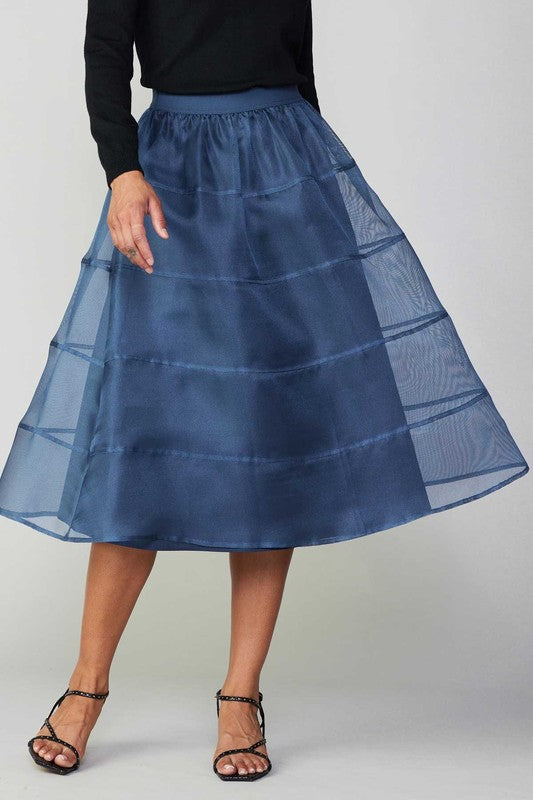 Sheer Puffy Skirt With Lining (2 Color Ways)