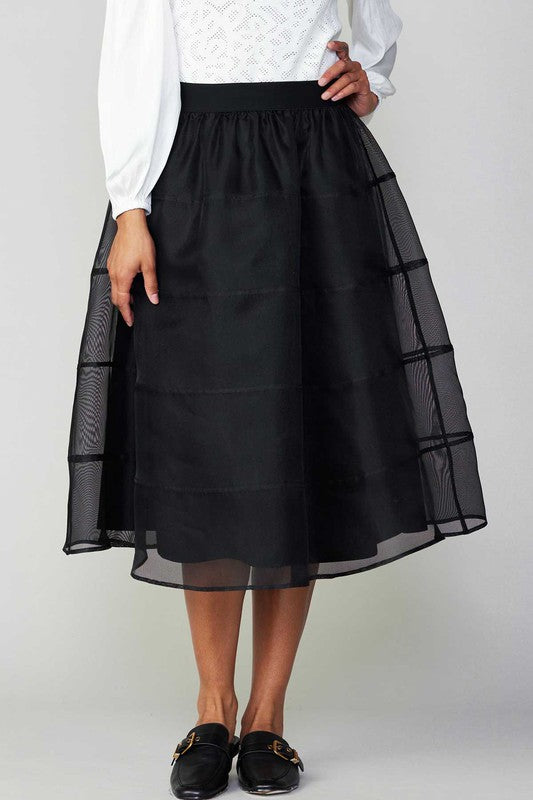 Sheer Puffy Skirt With Lining (2 Color Ways)