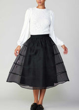 Sheer Puffy Skirt With Lining (2 Color Ways)