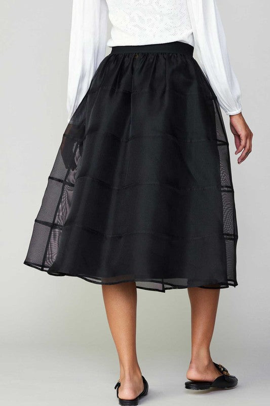 Sheer Puffy Skirt With Lining (2 Color Ways)