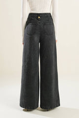 Black Washed Denim Pant