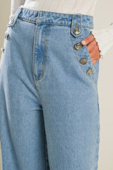 Washed Blue Denim Pant