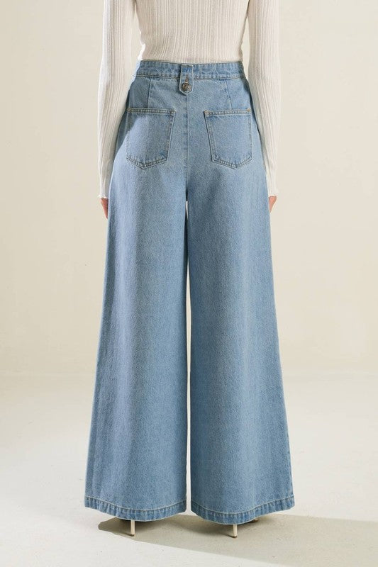 Washed Blue Denim Pant