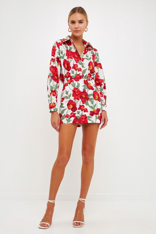 Floral Print Cotton Shirt