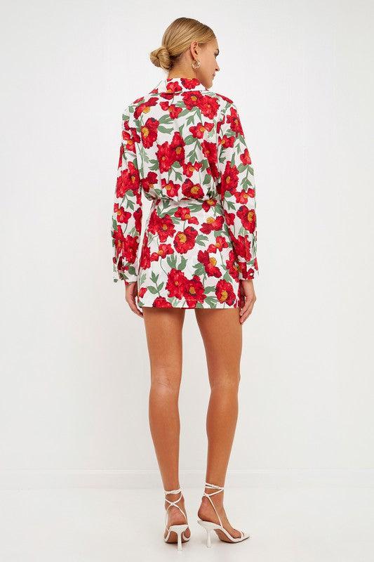 Floral Print Cotton Shirt