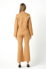 Knit Fitted Pants (Camel, Pink)