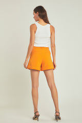 Folded Bottom Welt Pocket Clementine Shorts