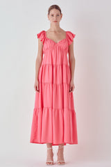 Back Bow Tie Maxi Dress