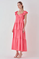 Back Bow Tie Maxi Dress