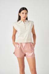 Soft Sleeveless Knit Polo